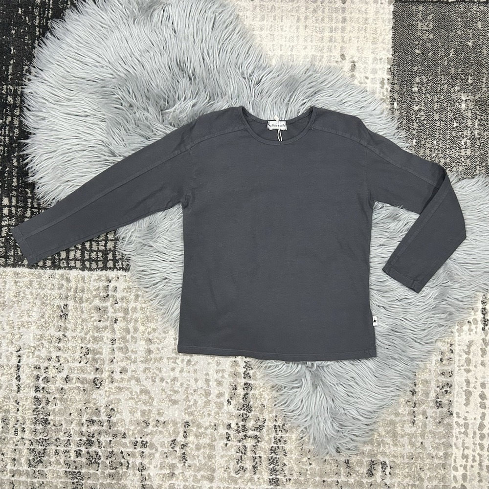 My Little Cozmo Youth Organic Basic‎ Charcoal Long Sleeve Size 8Y NWT
